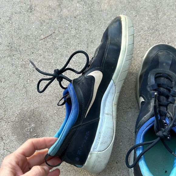 Nike SB Nyjah Free 2 Good Condition Dark Obsidian Hyper Jade Black size 8 - Picture 5 of 9